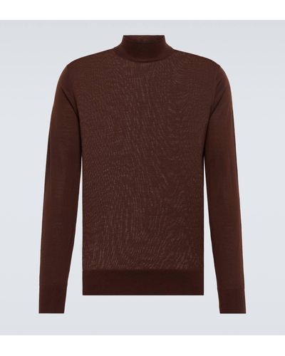 Loro Piana Virgin Wool Turtleneck Sweater - Brown