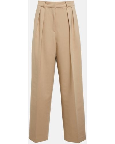Frankie Shop Corrin Pleated Straight Pants - Natural