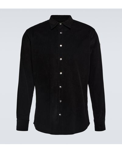 Moncler Corduroy Cotton Shirt - Black