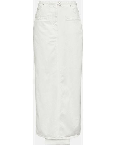 Courreges Denim Maxi Skirt - White