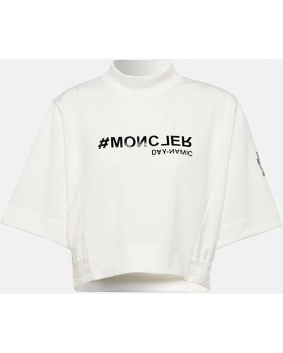 3 MONCLER GRENOBLE Printed Cropped T-shirt - White