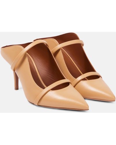 Malone Souliers Maureen 70 Leather Mules - Brown