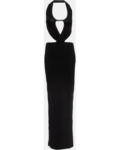 AYA MUSE Chain-detail Cutout Maxi Dress - Black