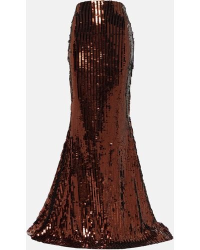 ‎Taller Marmo Ariel Sequined Maxi Skirt - Brown
