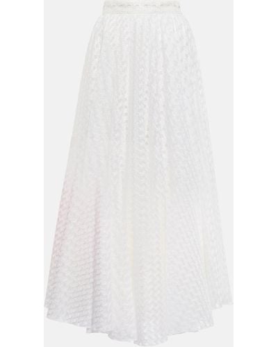 Giambattista Valli Macrame Midi Skirt - White
