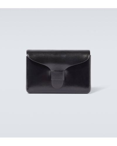 The Row Nikin Leather Card Case - Black