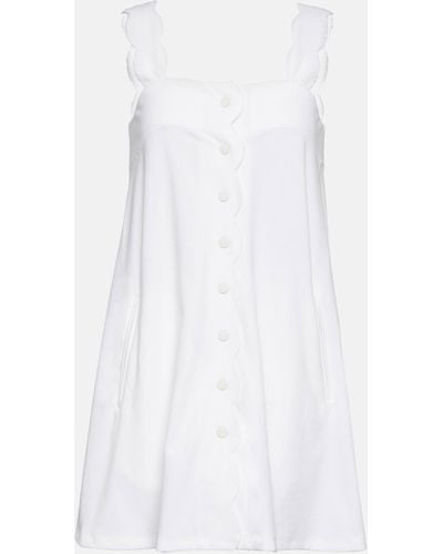 Marysia Swim Scalloped Cotton Blend Minidress - White