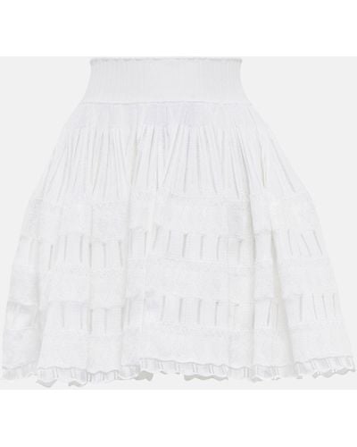 Alaïa Alaia Crinoline Pleated Miniskirt - White