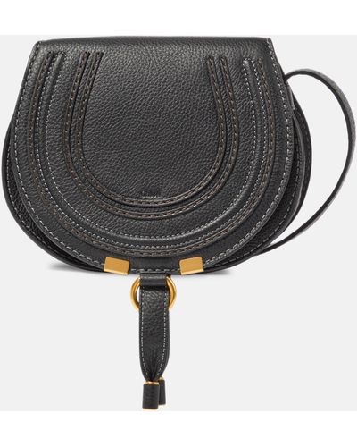 Chloé Marcie Small Leather Crossbody Bag - Black