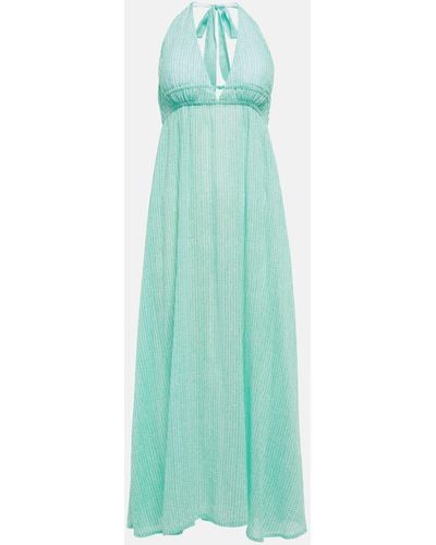 Heidi Klein Seven Mile Beach Cotton Maxi Dress - Green