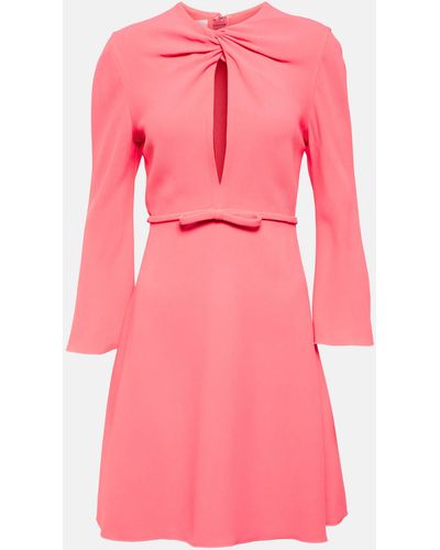 Giambattista Valli Bow-detail Silk Dress - Pink