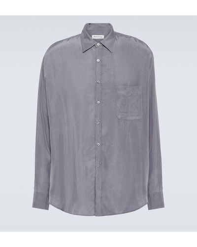 Frankie Shop Leland Cupro Shirt - Grey
