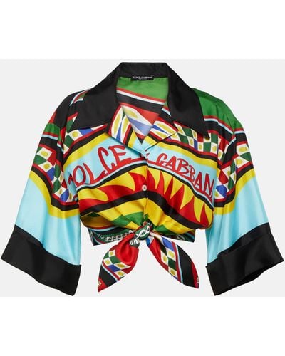 Dolce & Gabbana Printed Silk Shirt - Multicolour