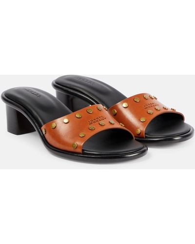 Isabel Marant Eirin Studded Leather Sandals - Brown