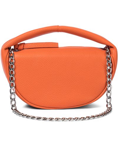 BY FAR Baby Cush Leather Tote - Orange