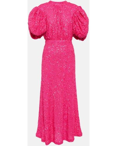 ROTATE BIRGER CHRISTENSEN Sequined Maxi Dress - Pink