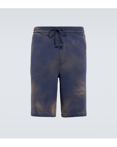 Loewe Cotton Jersey Shorts - Blue