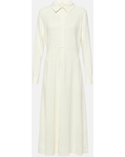 Co. Pleated Shirt Dress - White