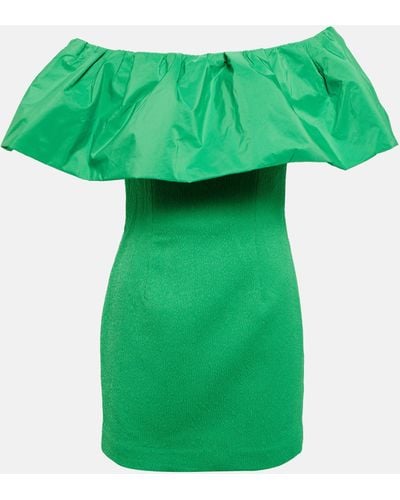 Rebecca Vallance Rumi Off-shoulder Minidress - Green