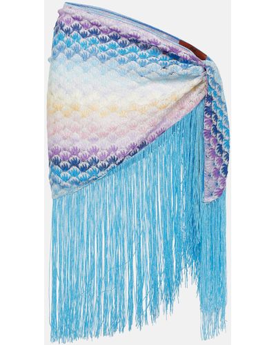 Missoni Fringed Lame Beach Cover-up - Blue