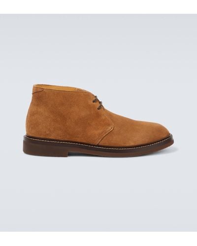 Brunello Cucinelli Suede Ankle Boots - Brown