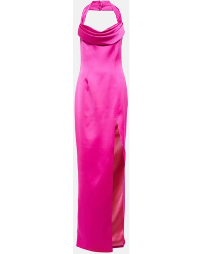 Rasario Satin Gown - Pink