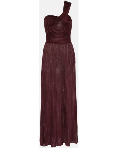 Gabriela Hearst Altura One-shoulder Silk Maxi Dress - Purple