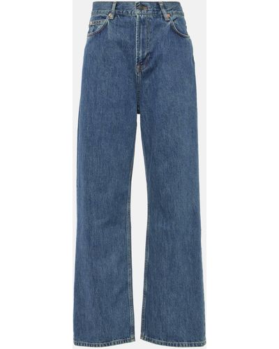 Wardrobe NYC High-rise Straight Jeans - Blue