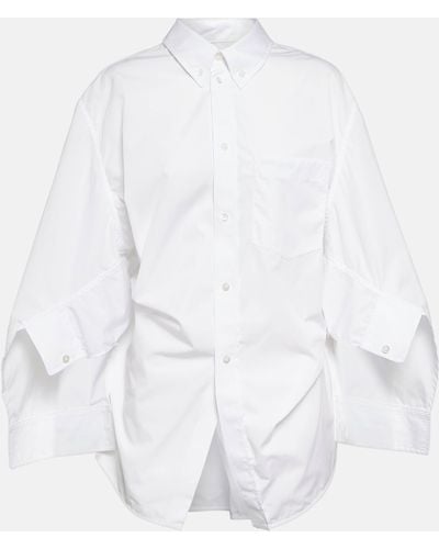 Balenciaga Swing Twisted Cotton Shirt - White
