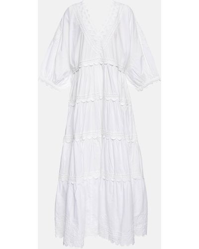 Juliet Dunn Cotton Maxi Dress - White