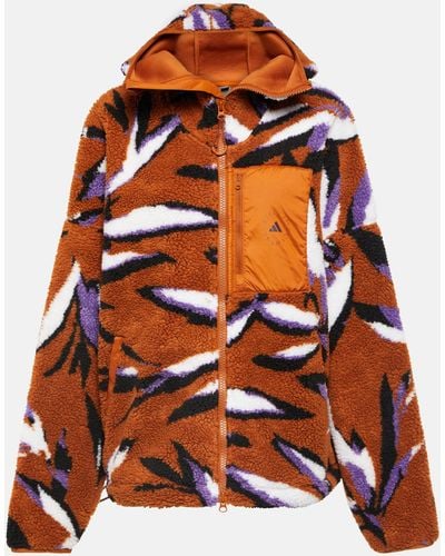 adidas By Stella McCartney Fleece Jacket With Logo - Orange