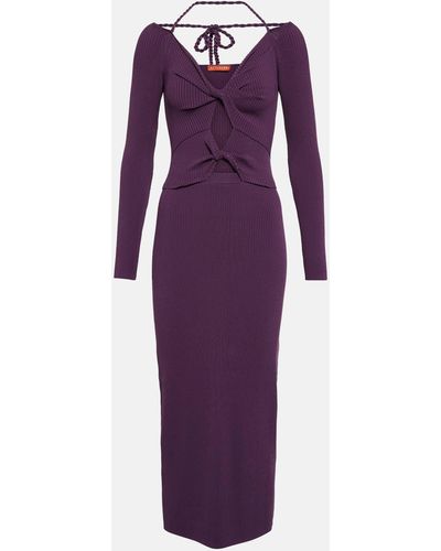 Altuzarra Fotia Cutout Jersey Gown - Purple