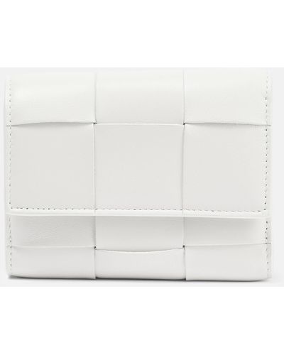 Bottega Veneta Tri-fold Leather Wallet - White
