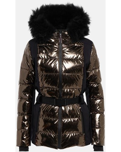 Yves Salomon Shearling-trimmed Down Ski Jacket - Black