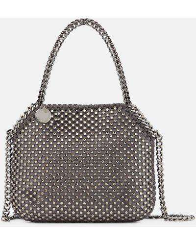 Stella McCartney Falabella Mini Embellished Shoulder Bag - Grey