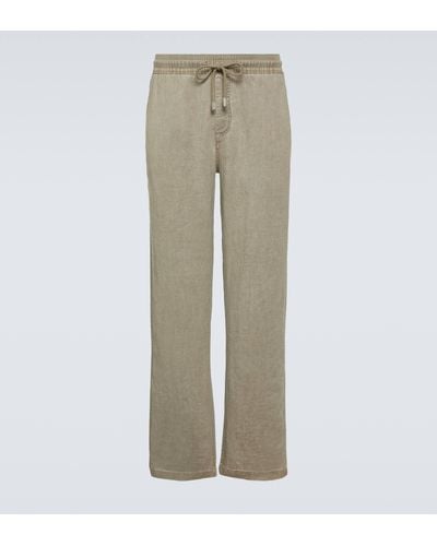 Vilebrequin Pacha Linen Straight Pants - Natural