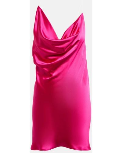 Y. Project Invisible Strap Satin Minidress - Pink