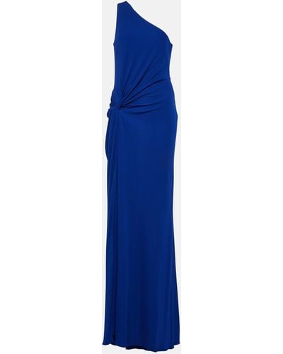 Tom Ford One-shoulder Jersey Gown - Blue