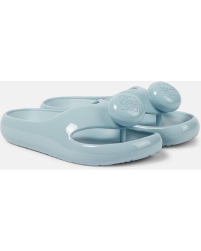 Loewe Paula's Ibiza Foam Pebble Thong Sandals - Blue