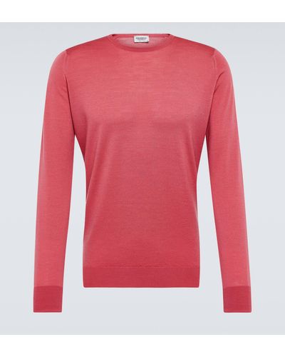 John Smedley Marcus Wool Sweater - Pink