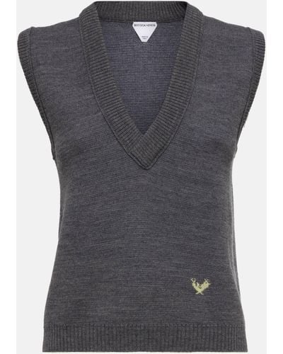 Bottega Veneta Wool Sweater Vest - Grey