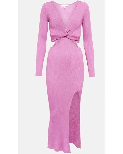 LoveShackFancy Bernette Lurex® Cutout Dress - Pink
