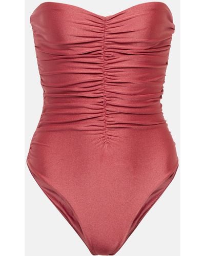 JADE Swim Incline High-rise Bikini Bottoms - Red