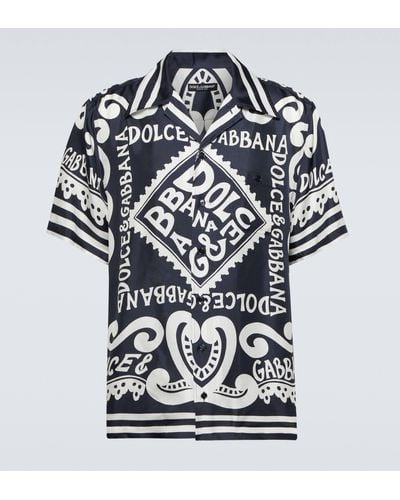 Dolce & Gabbana Marina Print Shirt - Black