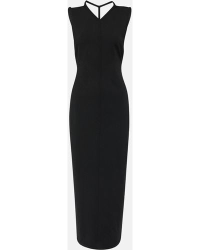 Khaite Terri Long Dress With V-Neck - Black