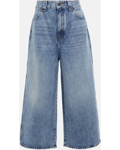 Khaite Rapton High-rise Wide-leg Jeans - Blue
