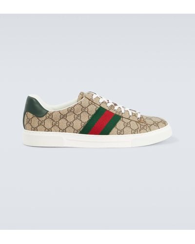 Gucci Ace GG Canvas Low-top Sneakers - Natural