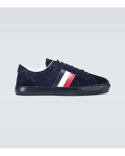 Moncler New Monaco Suede Sneakers - Blue