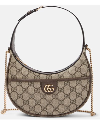 Gucci Ophidia Mini GG Canvas Shoulder Bag - Grey