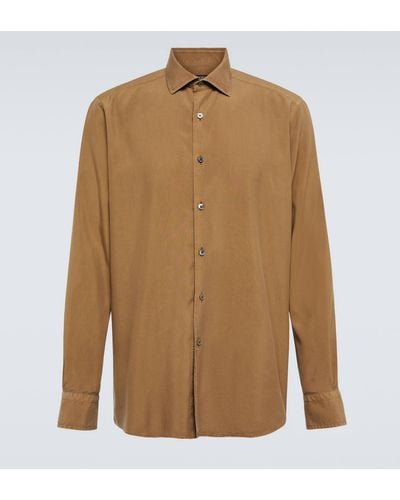 Zegna Silk Shirt - Brown